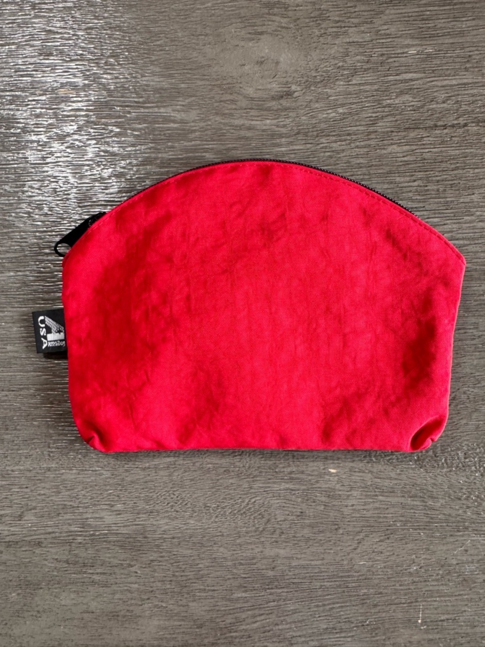 AmeriBag Red Nylon Woven Pouch Zip Organizer
